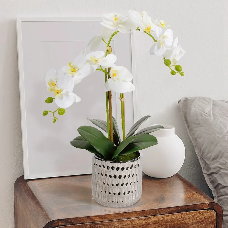 Phalaenopsis Artificial Flowers Long Branch Bouquet for Home Decor Wedding Decoration Fake Flowers DIY Wreath Bonsai Accessories