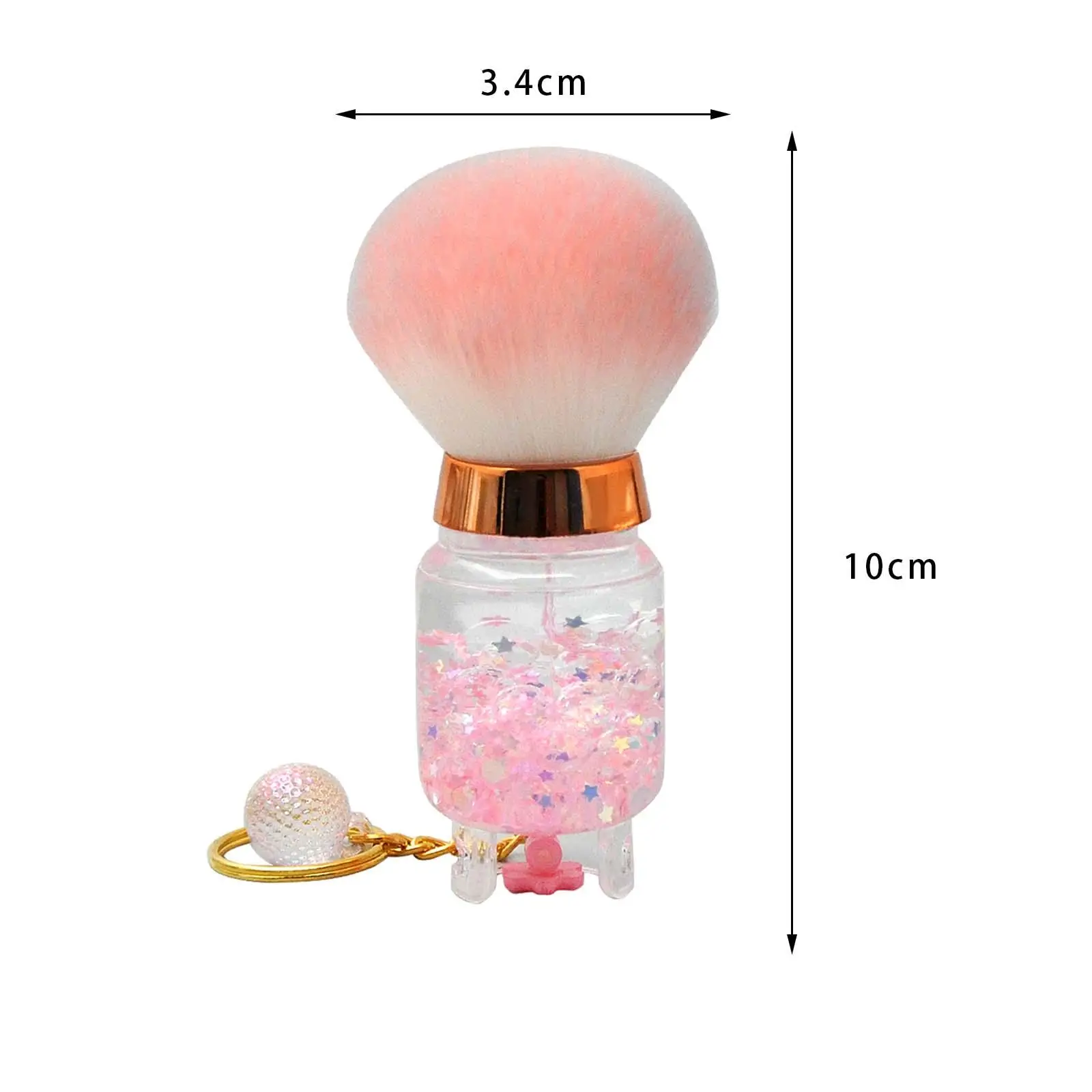 فرشاة مكياج متعددة الوظائف بشعيرات ناعمة، فرشاة أحمر الخدود المحمولة، أداة بودرة الوجه لفناني مكياج السفر #2