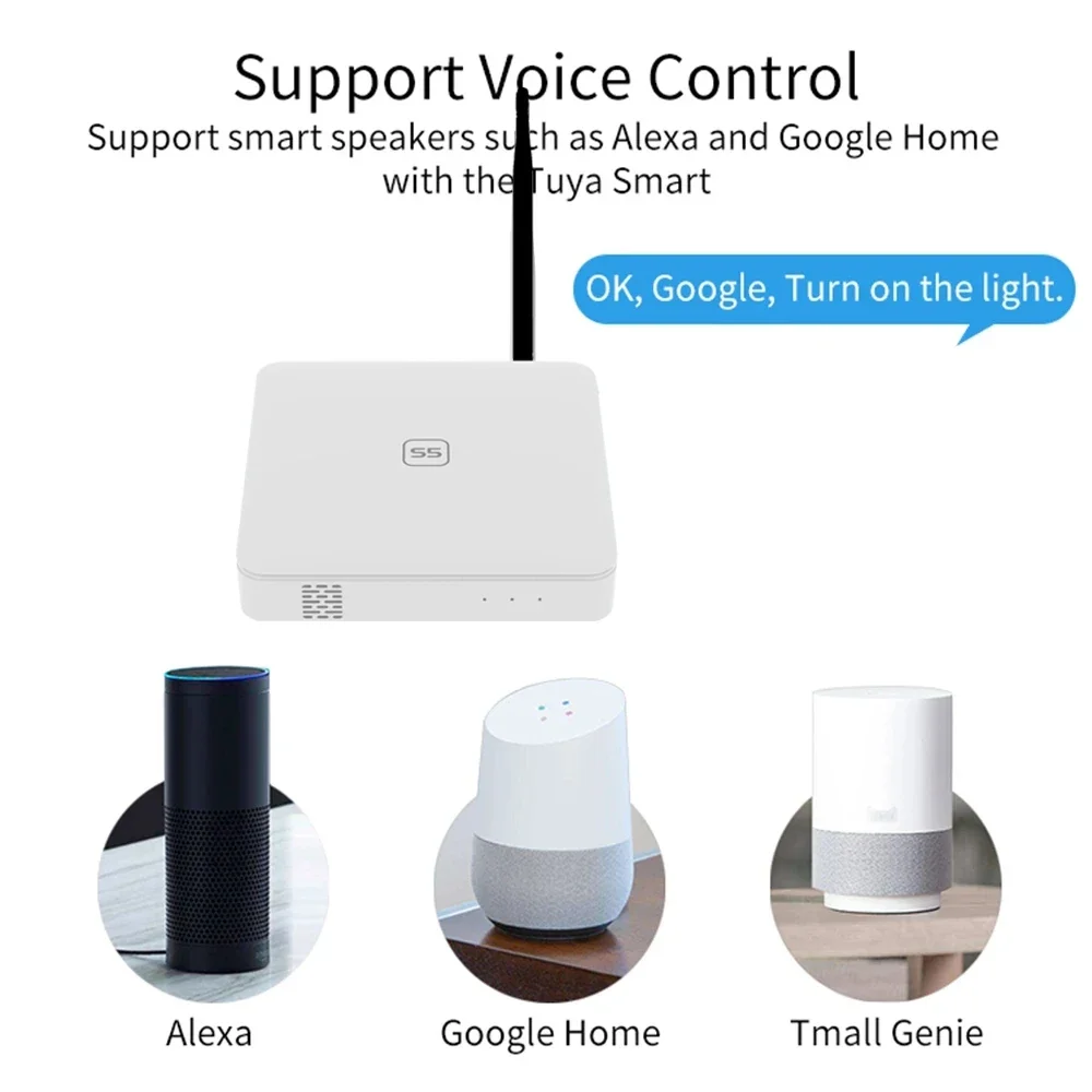 Imagem -05 - Tuya-zigbee Hub de Gateway Bluetooth Multimodo Eletrodomésticos Inteligentes sem Fio Controle Remoto Suporte de Ponte Alexa Google Home