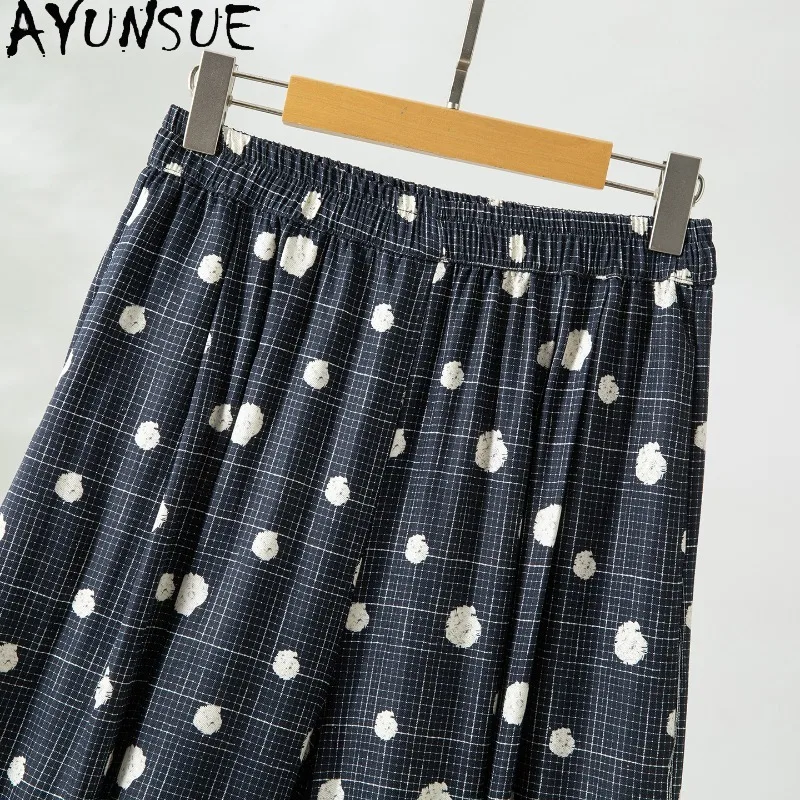 

AYUNSUE 100% Silk Women's Pants Loose Casual Lantern Pants for Woman Stylish High Waist Summer Pants Woman Clothes Ropa De Mujer