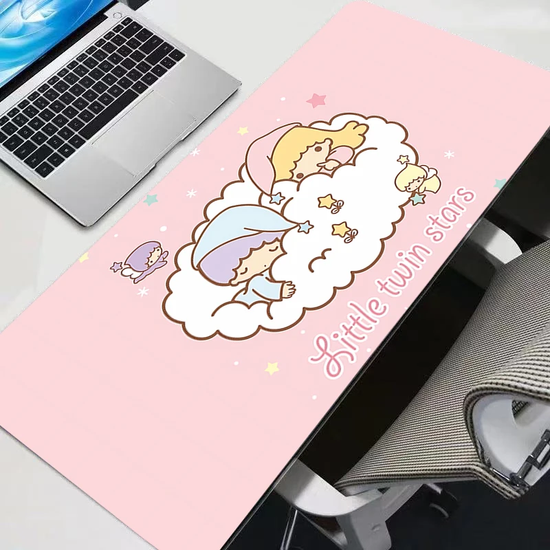 Little Twin Stars Mouse Pad Anime Gamer Large XXL Tablet Varmilo Keyboard Carpet Kawaii Gaming durable Accessories Mousepad
