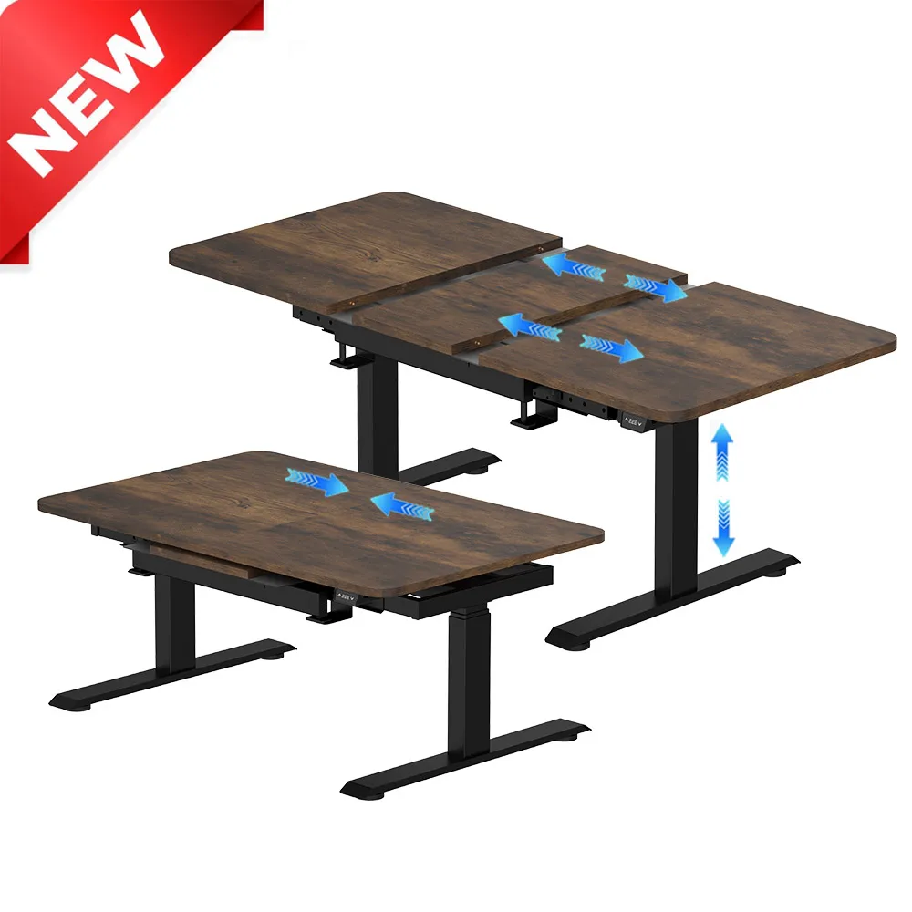 Professional Study Work Standing Office Desk Dual Motor Electric Sit Stand Adjustable Wdth Desk