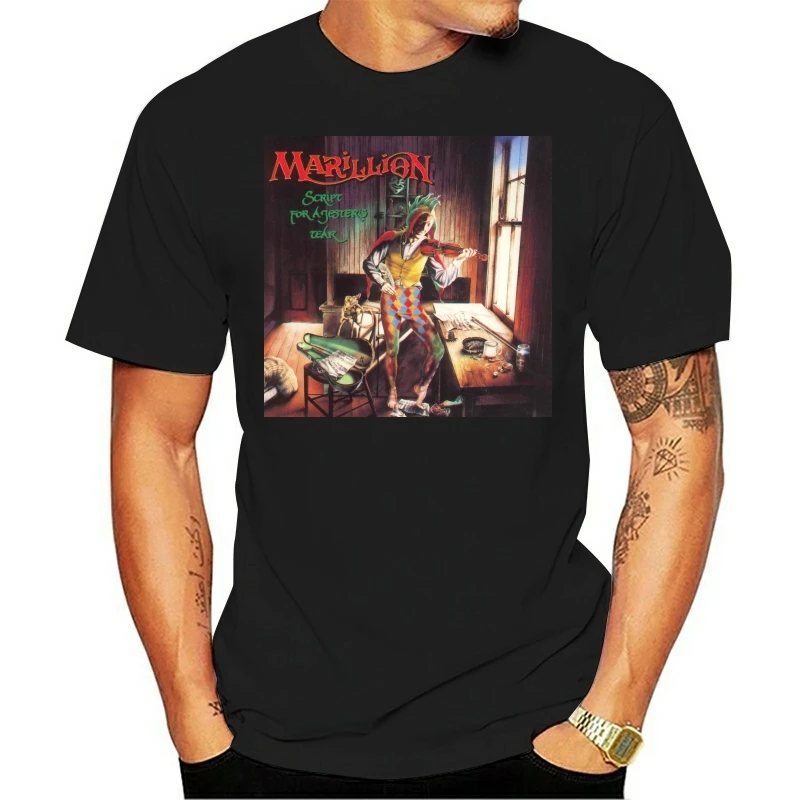 MARILLION Script For A Jester's Rock Band Men's Black T-Shirt Size S to 3XL