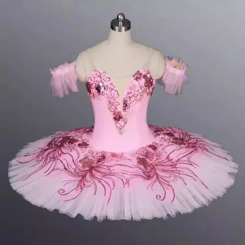 performance-professional-ballet-tutu-girls-adult-kids-swan-lake-ballerina-dance-costume-pancake-tutu-pink-ballet-dress-girls