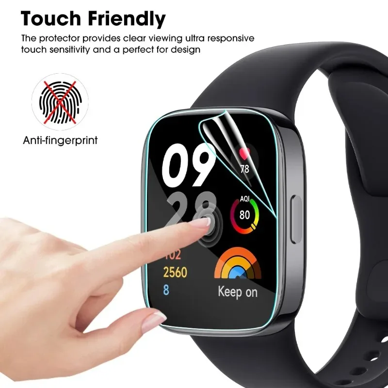 6-1Pcs Soft Hydrogel Films for Redmi Watch 2 3 HD Anti-Scratch Screen Protective Films for Redmi Watch 3Lite 2Lite Accessories