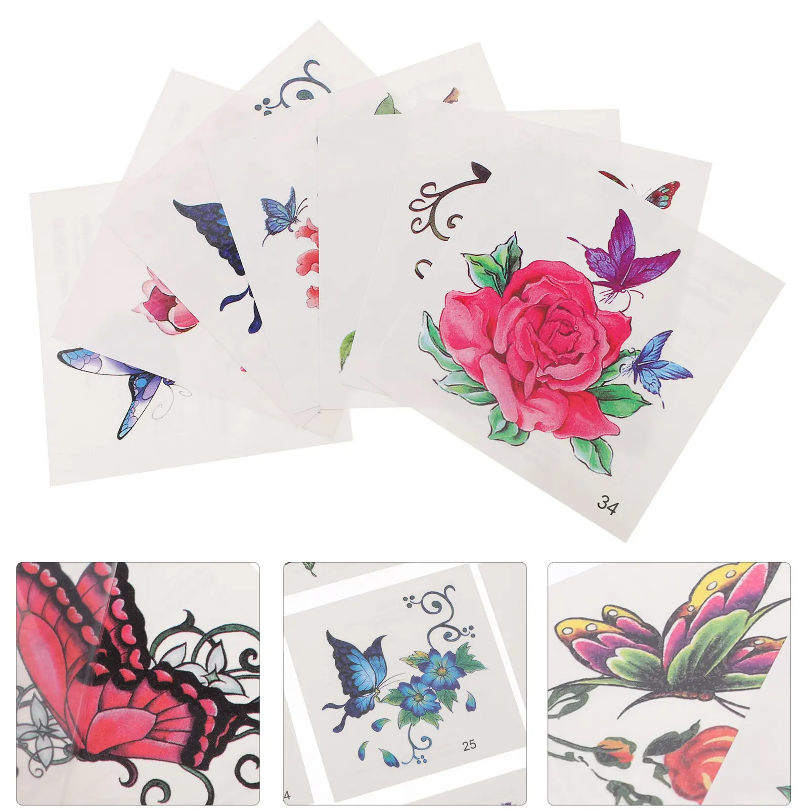 60-folhas-de-adesivos-decorativos-de-borboletas-e-flores-para-scrapbooking