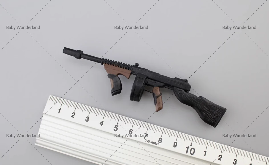 

In Stock 1/12 Thompson Submachine Gun P istol Weapon Model Scene Props Fit 6''Action Figure Body Accessories Length About 11.2cm