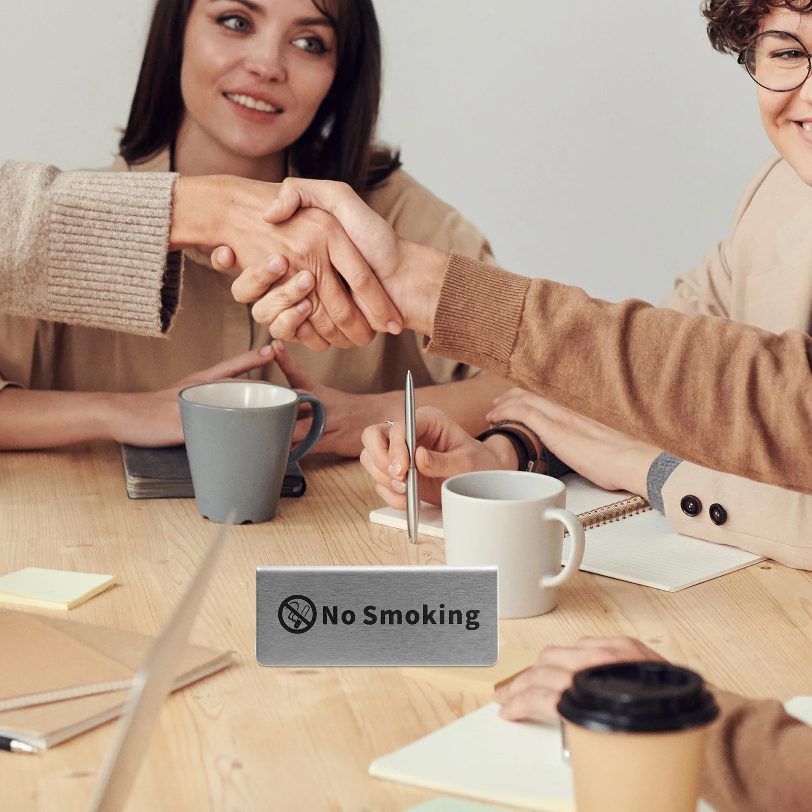 Premium-Edelstahl-Schild „Rauchen verboten“, doppelseitiges Design für Innen- und Außenbereich, Bankett, Hochzeitsveranstaltungen, Anzeige „Rauchen“-Schild