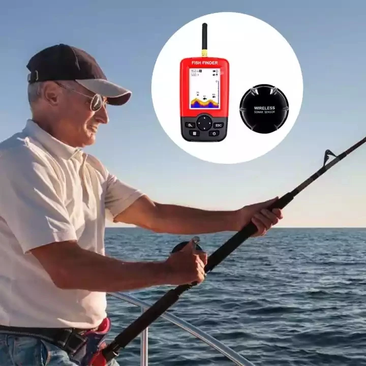 Portable Depth Fish Finder With 100M Sonar Sensor Echo Sounder Wireless Depth Finder Fishing Lure Echo Sounder Alarma Pesca