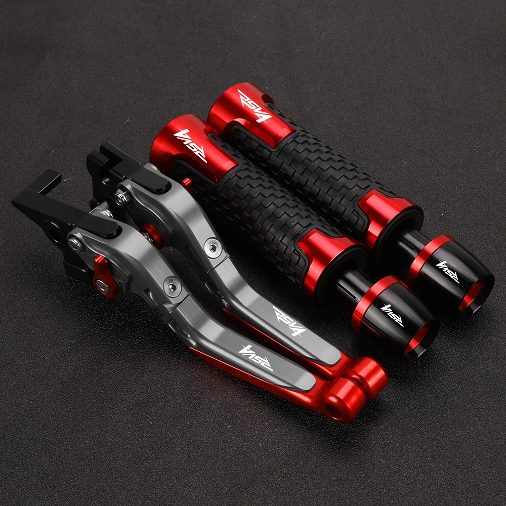 

For APRILIA RSV4 R/RR FACTORY 2009-2011 2012 2013 2014 2015 2016 Motorcycle Adjustable Brake Clutch Levers Handlebar Grips Ends