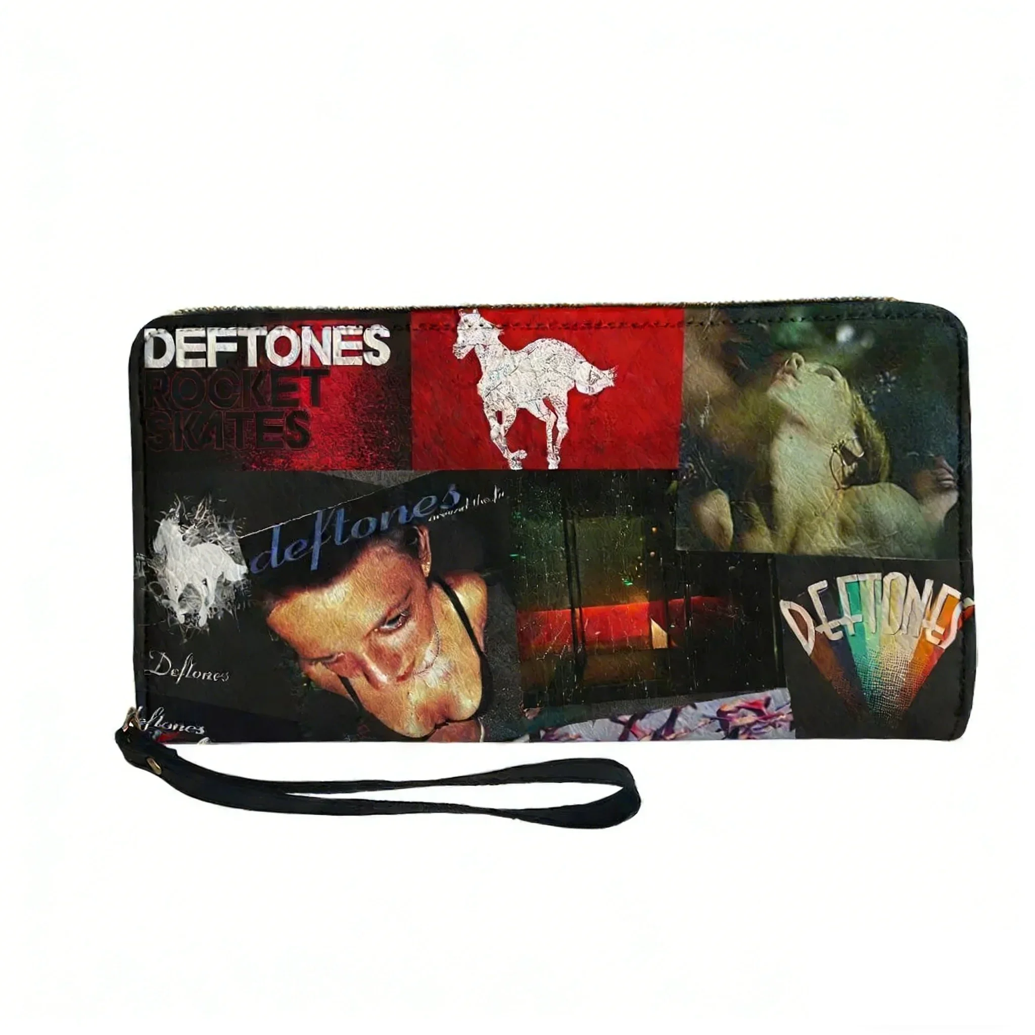 

Кошелек Deftones Metal Rock Band на заказ, мужской, женский, для подростков, длинный кошелек на молнии, с двойным принтом, портативный кошелек, подарочная сумка