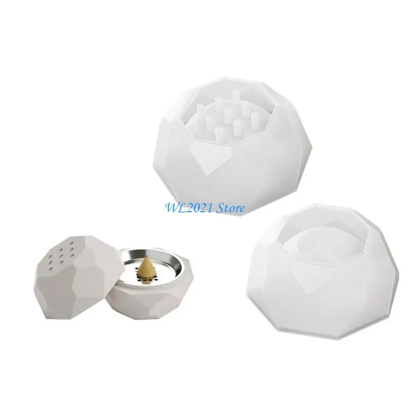 

G5GC Silicone Mold Concrete Incenses Burners Box Molds DIYs Handmade Cup Mould
