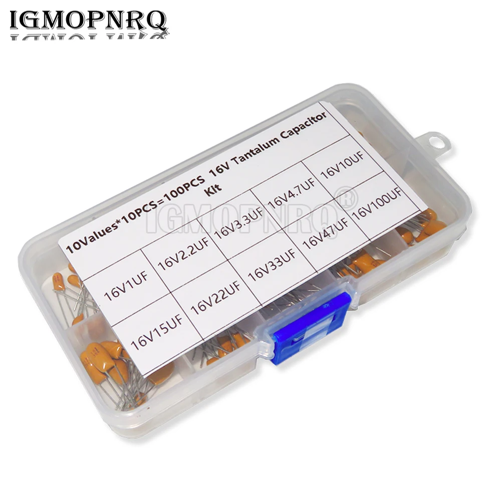 

100PCS 10Value*10Pcs 16V Tantalum Capacitor Assorted Kit Box Assorstment