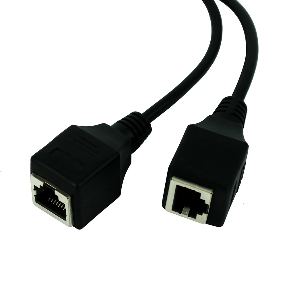 Cat5e Cat5 Cat6 łatwy kabel Adapter RJ45 1 męski na 2 żeńskie gniazdo Port LAN sieć Ethernet Splitter Y stabilna transmisja