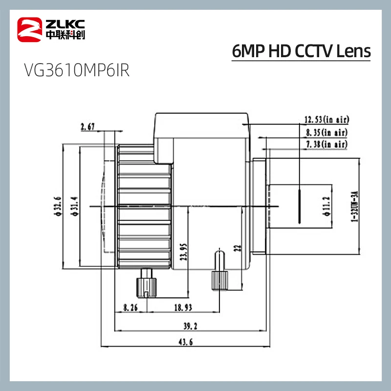 3.6-10mm Zoom Lens CS-Mount with IR 1/1.8'' IMX178 Wide-angle Lens 6MP CCTV Auto-Aperture Lens F1.6-360  Surveillance Cameras