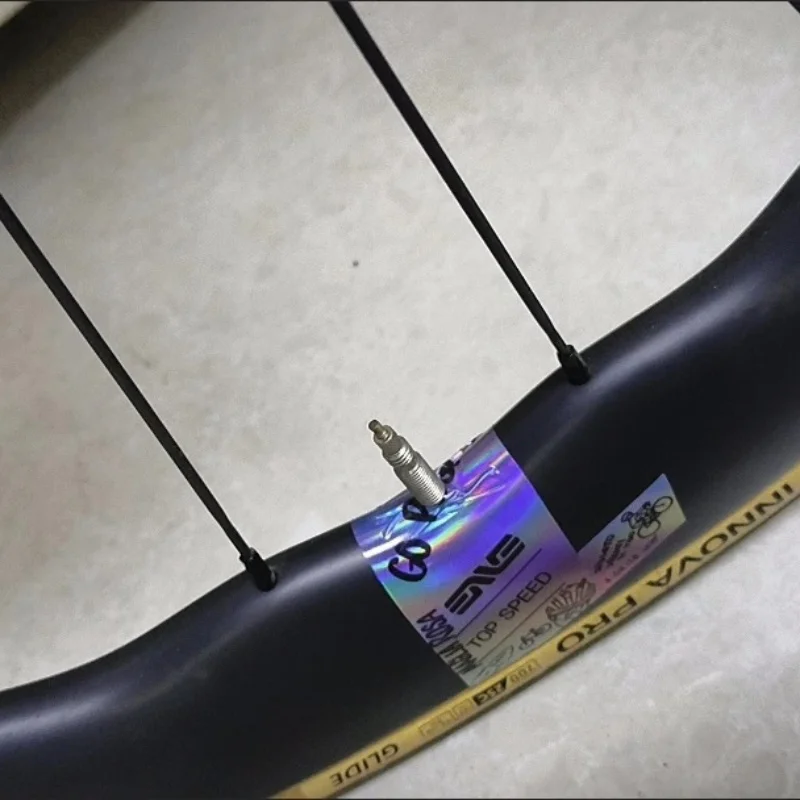 2 قطعة/مناسبة ل 60/62 مللي متر حافة عمق الطريق دراجة عجلة مجموعة فوهة الهواء ملصق صمام ملصق ، DT السويسري طبقة ديكور ثابتة