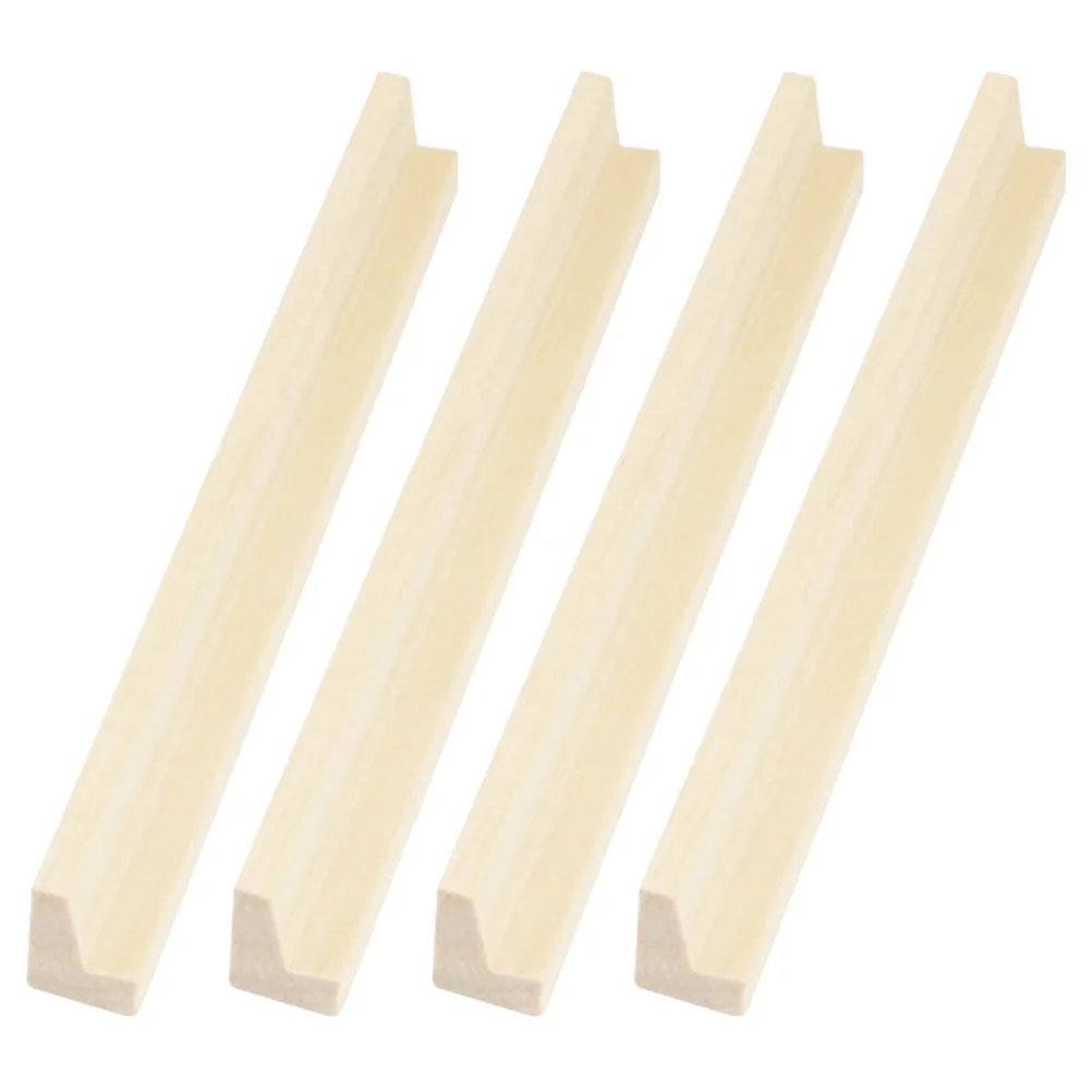 4 Pcs Rack Base Wooden Displaying Holder Tray Holders Dominoes Accessories Toy