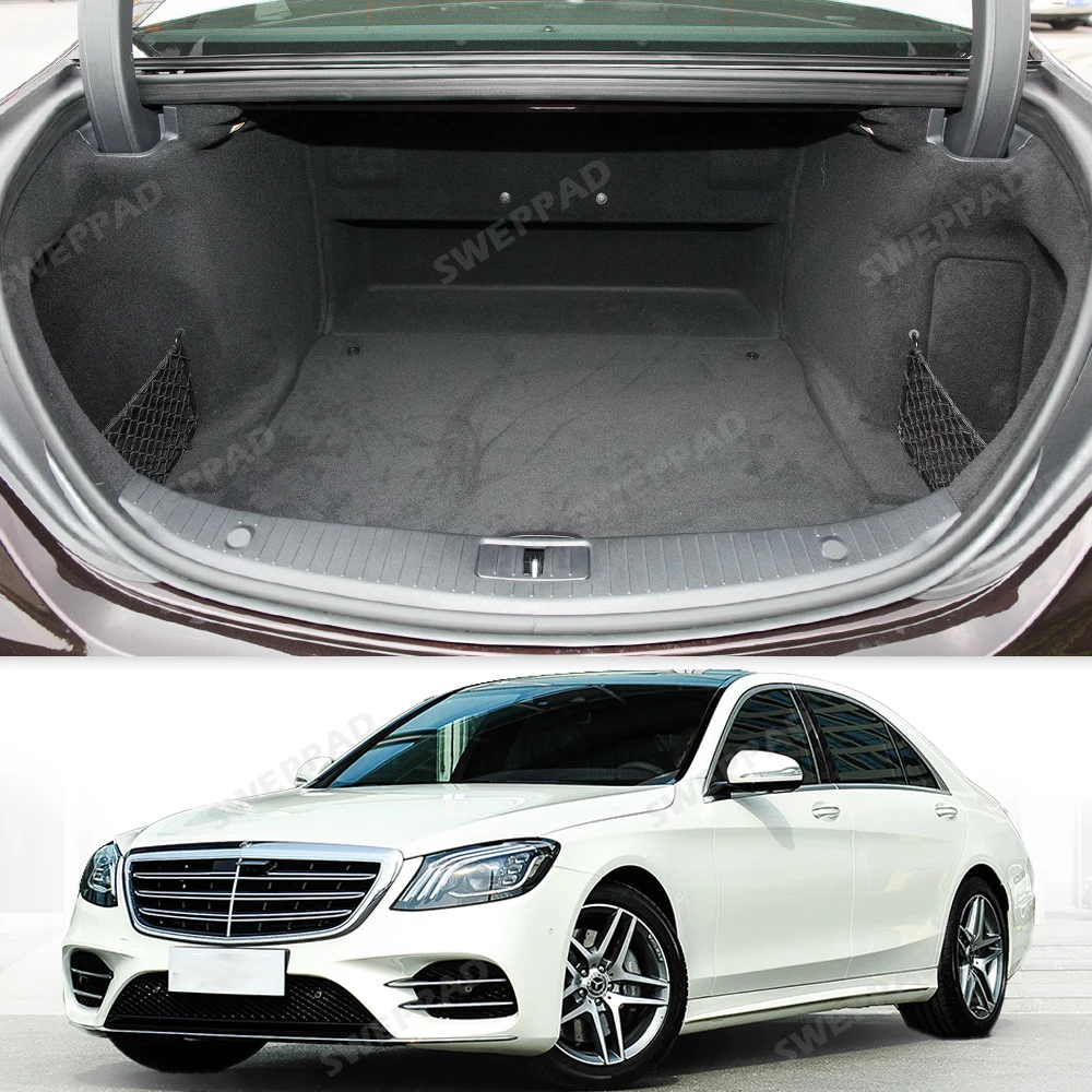

Cargo Liner Fit For Mercedes S class Non-hybrid 4-door 2014-2020 15 16 17 All Weather Trunk Mat Carpet with Backrest Protectors