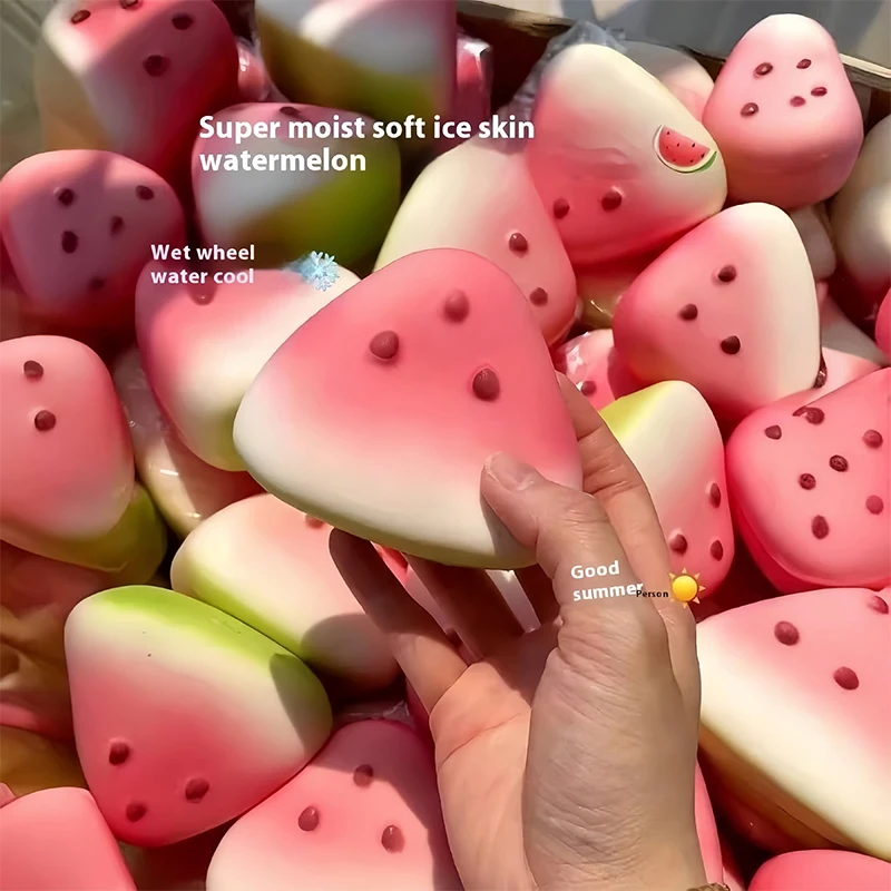 Funny Watermelon Squishy Squeeze Fidget Toy Anti-Stress Slow Rising Fruit Pinch Squeeze Toy Anti Stress Toy for Adult
