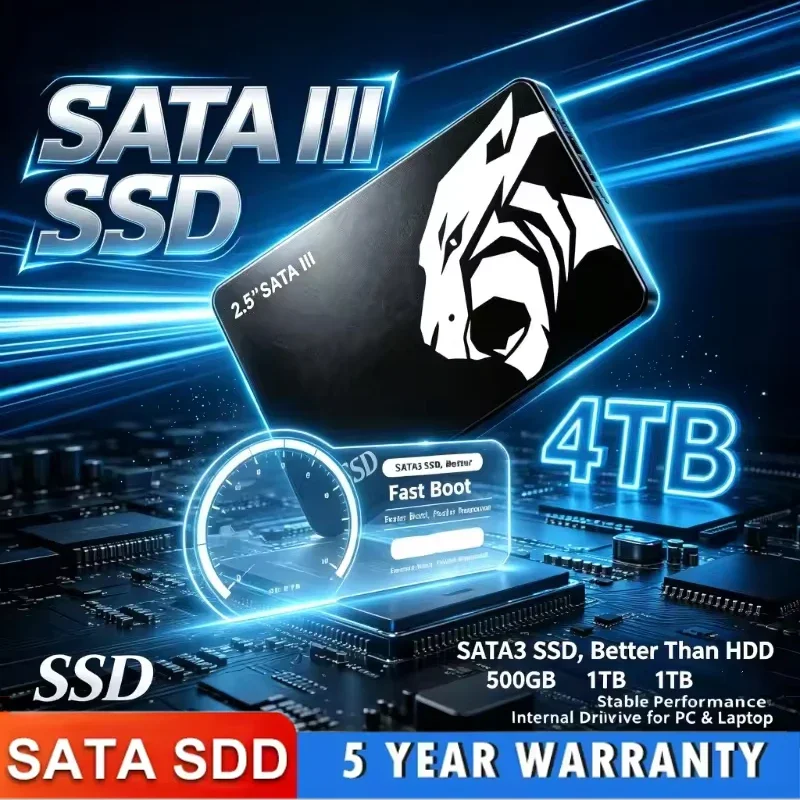 2026 2.5 Inch SATA III SSD Internal Solid State Drive 500GB 1TB 4TB High Speed SATA3 SSD Disk For Laptop Desktop PC Replace HDD