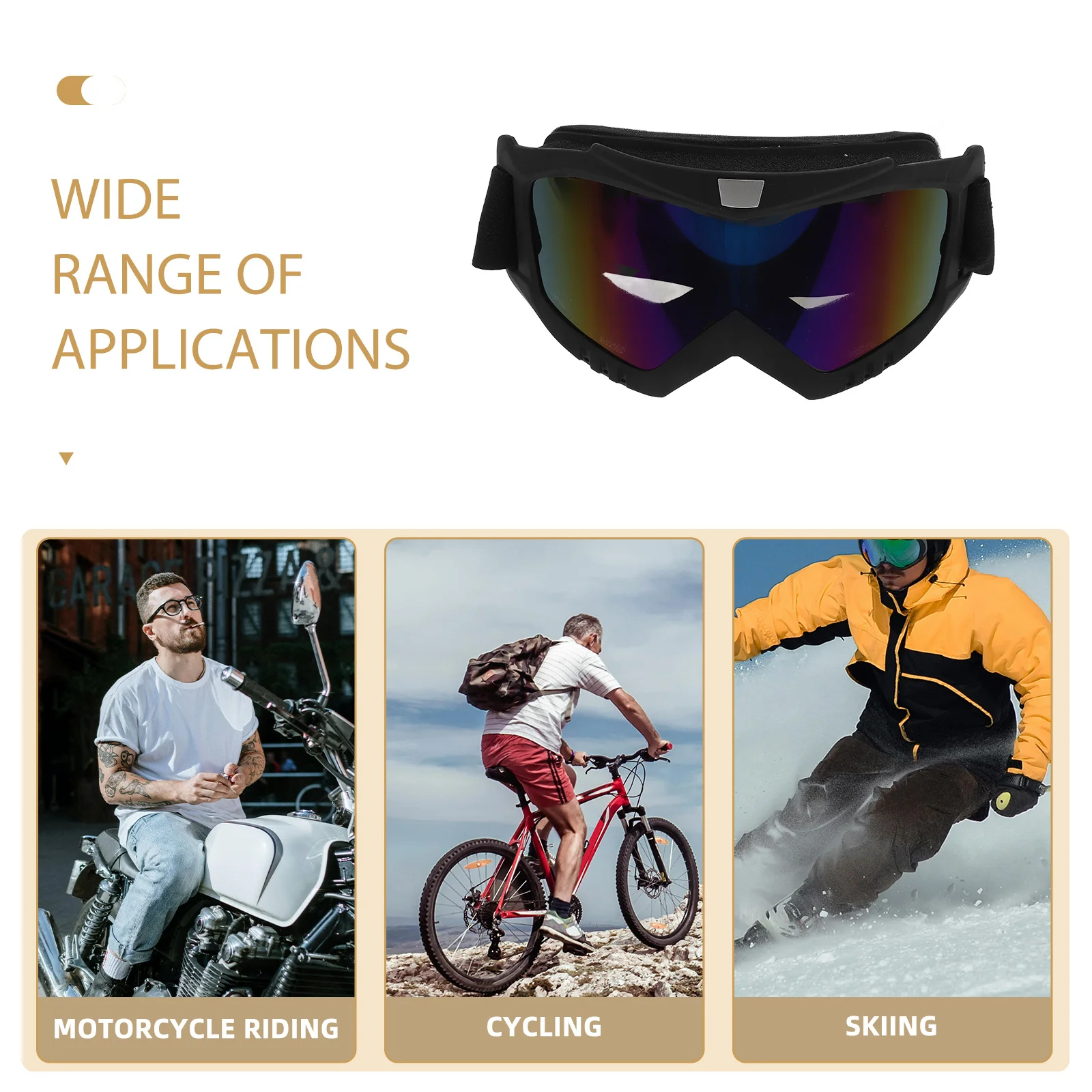 

Windproof Motorcycle Goggle With Mirror Lens Cycling Eye Protector Outdoor Sports Durable Strong Load Bearing Capacity For