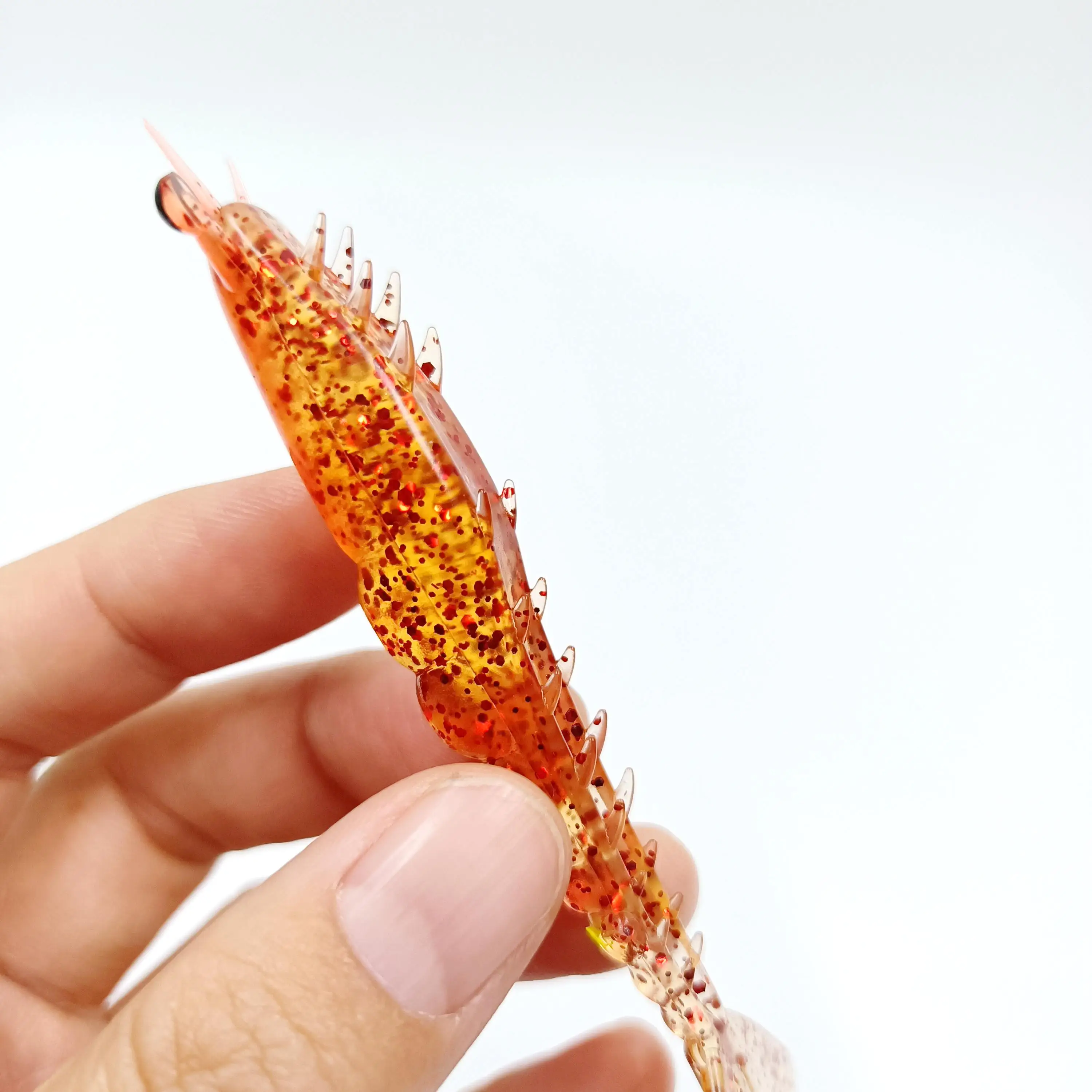 DUODUOYU 2PCS Neue Weiche Garnelen Angeln Locken 9,5 cm/6g 11,5 cm/10g Künstliche lebensechte Weiche Köder für Bass Hecht Forelle Angeln Pesca – Detail 11