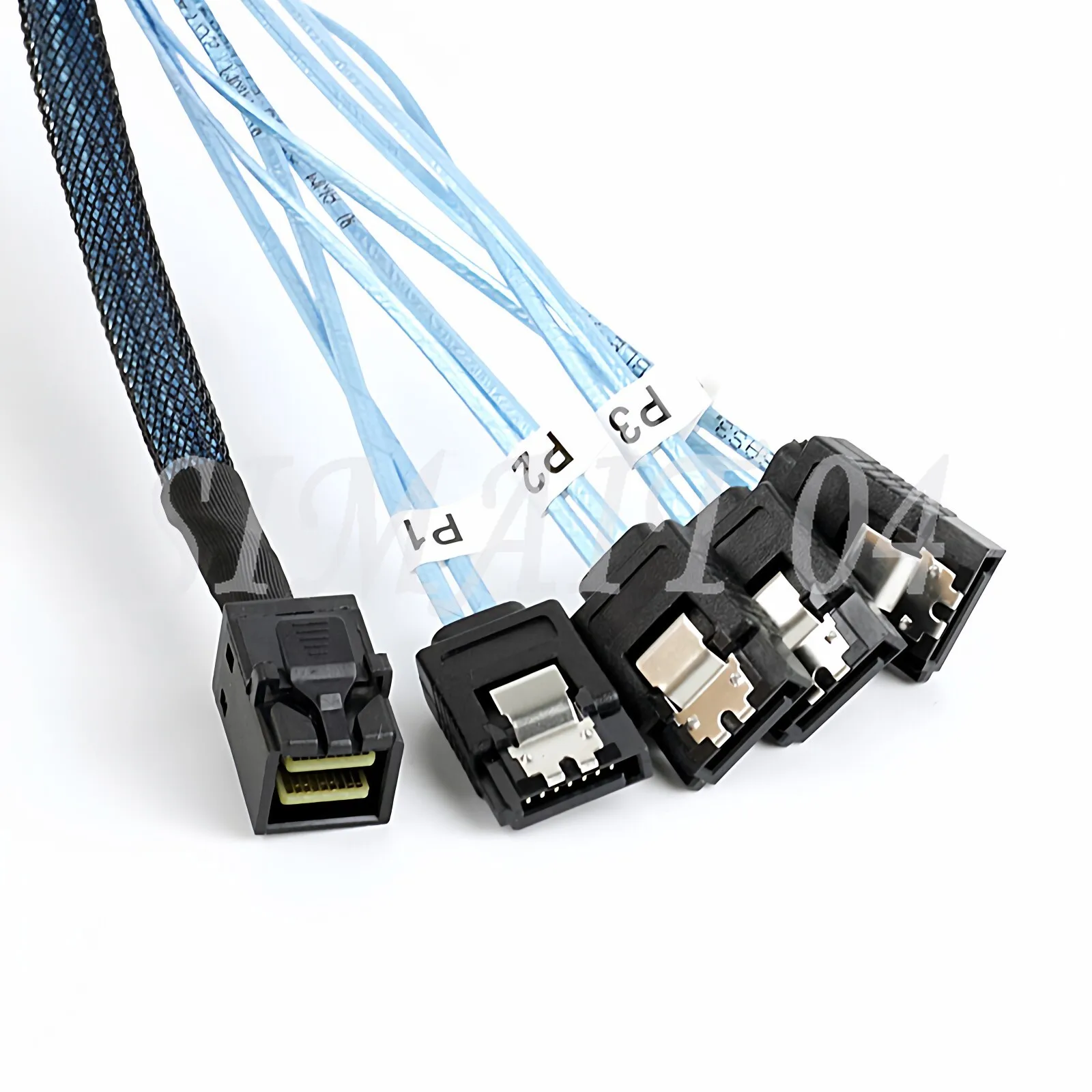 12G MINI SAS cable SFF-8643 to 4SATA high-speed HD array card connected to hard disk data cable 1 meter
