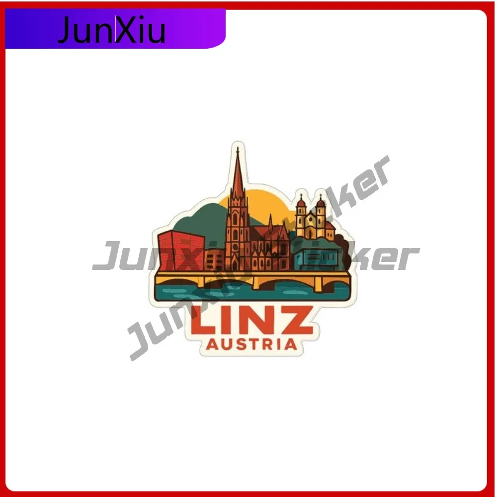 

Linz City Vinyl Decal Austria Travel Sticker Suv Bodywork Guitar Motorcycle Helmet Waterproof Exterior Camping Sticker Car Decor