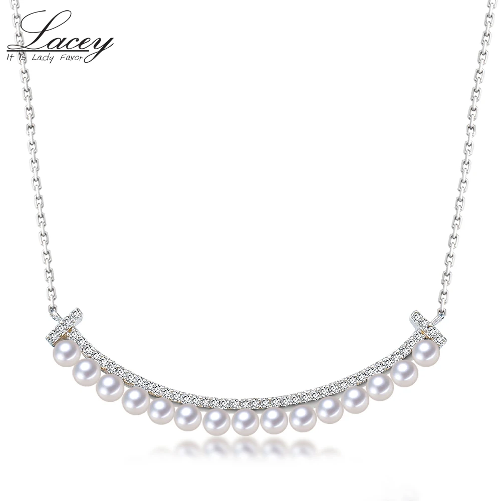 

925 Setrling Silver Pearl Necklace Pendant For women,Natural Freshwater Pearl Chocker Necklace Pendant Multi Pearl Smail Chain