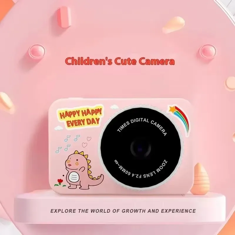 Kids HD Dual Lens Touch Screen Camera Cartoon Digital Mini Camera Birthday Christmas Gifts DSLR Toy for Boys and Girls