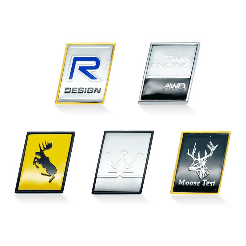 Auto Metal Sticker Swedish Flag Moose Test Deer Emblem R Design Badge Body Rear Trunk Decor For Volvo XC60 S60 V40 V60 S90 XC90