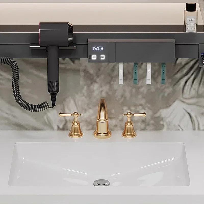 كريم نمط الحمام بالباطل رفوف مفتوحة مع بالوعة تخزين الحمام بالباطل أدراج أثاث المنزل الياباني Spiegelkast LLBC #5