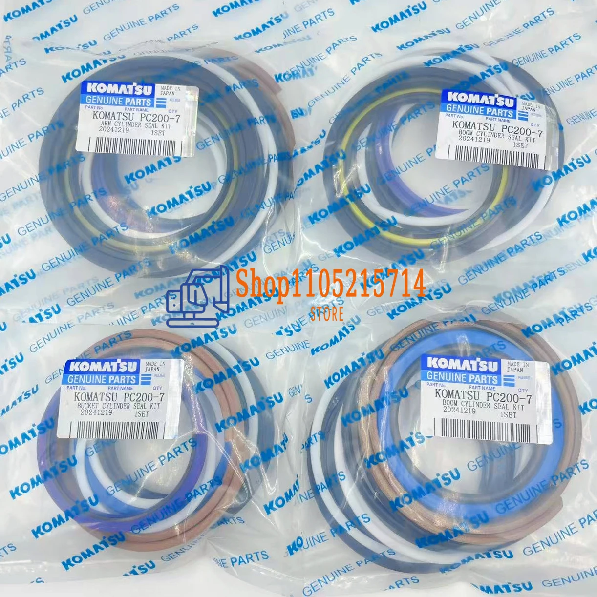 For Excavator Hydraulic Cylinder Repair Kit PC200-7 PC200-8 PC200-6 PC220-6 Boom Bucket Arm Seal Kit