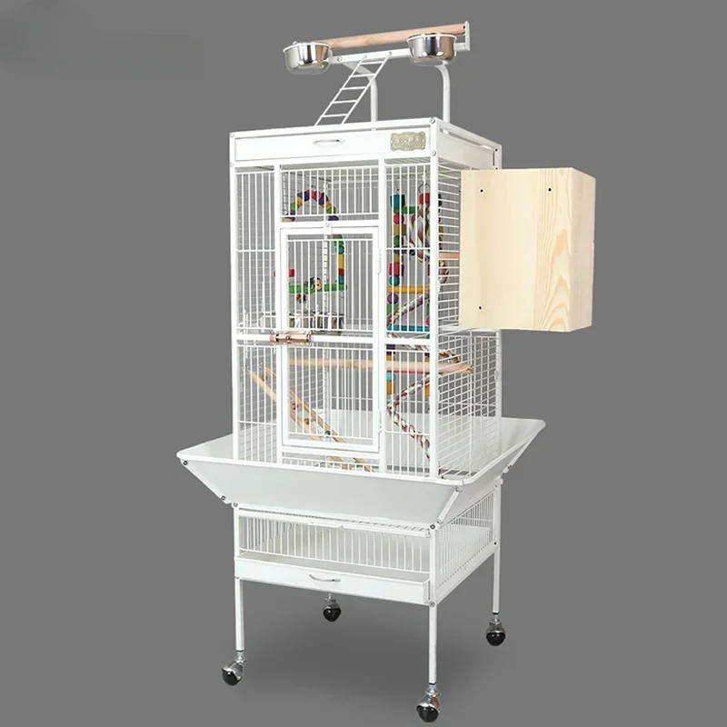 Premium New Bird Cage Parrot Cage, Household Metal Luxury Villa, Large Large Breeding Cage