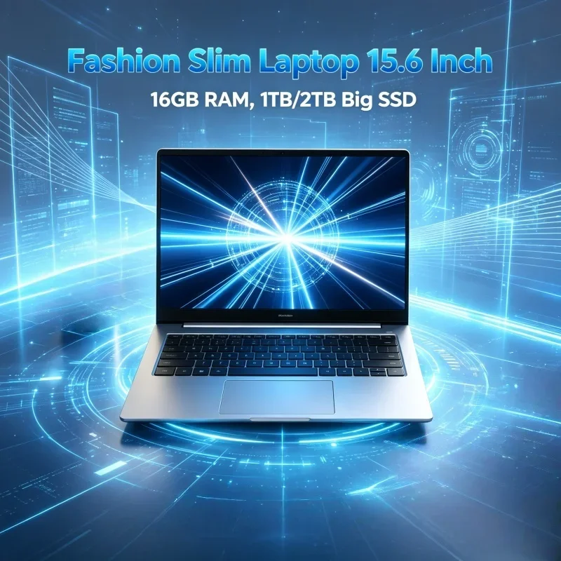 High Performance 15.6 Inch Notebook Computer Windows 11 Intel N3700 32GB RAM 2TB SSD Fast Boot Gaming Laptop For Gamer