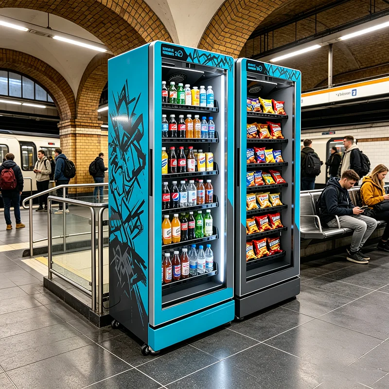 Dual Temperature Hot and Cold Food Vending Machine Automated Retail Equipment