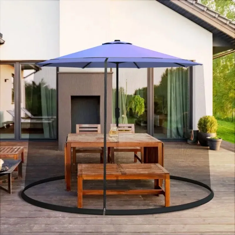

1PC9 -10 Feet Outdoor Umbrella Table Screen Mosquito Bug Insect Net