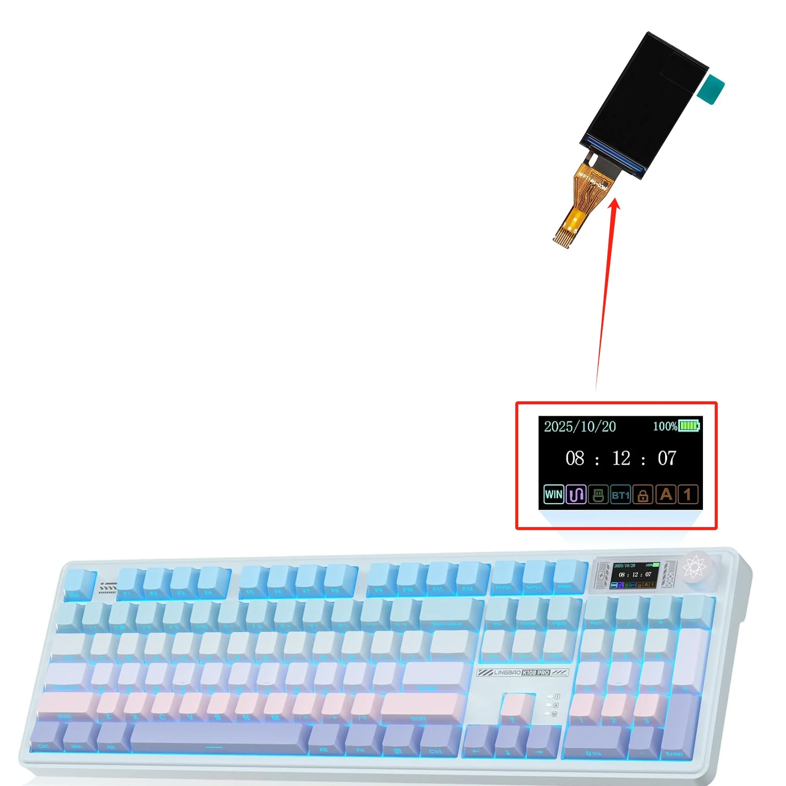 New LCD display for LINGBAO K108 Pro K98 Pro Screen Repair Parts