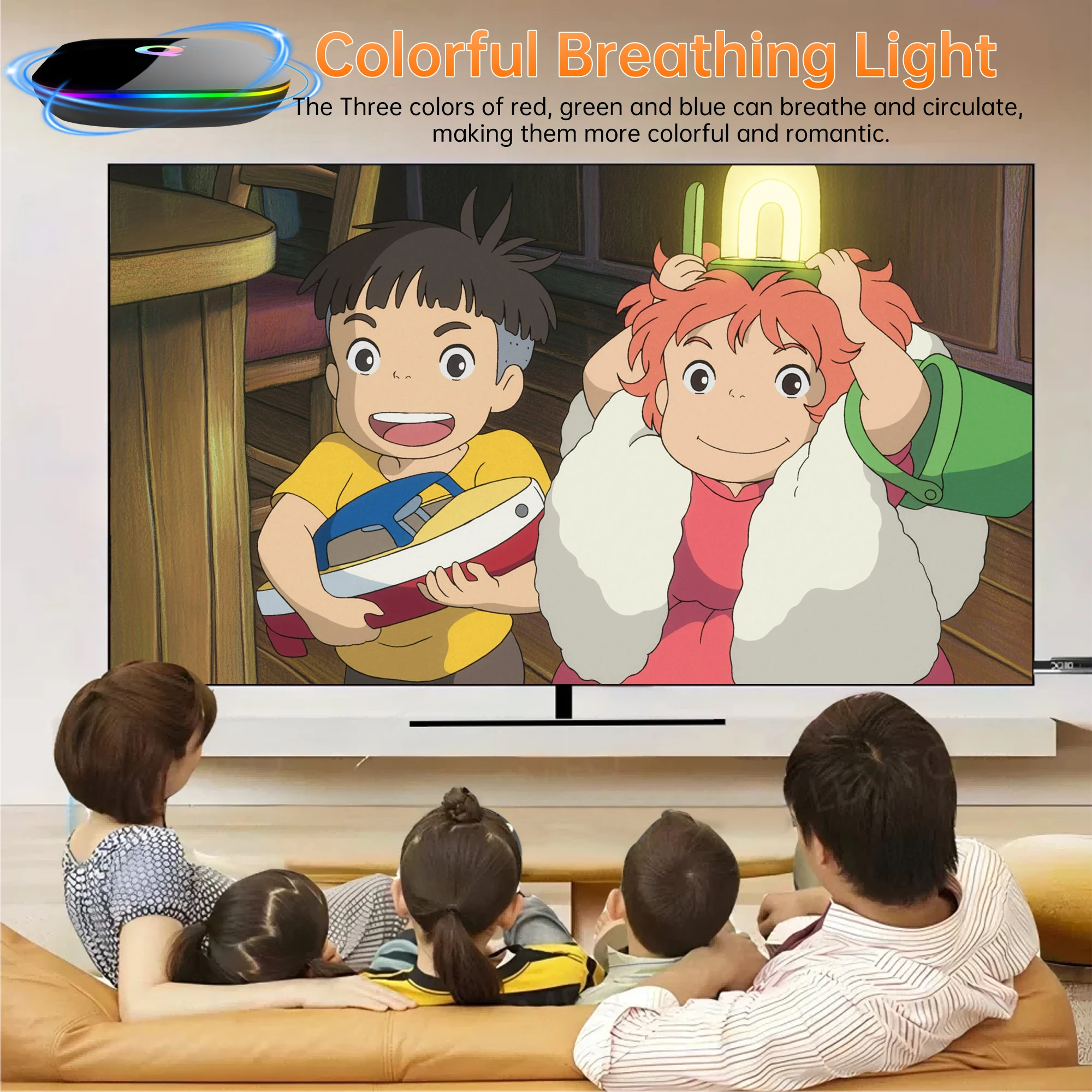 TV Box Global Version Q+ Allwinner H616 Ultra HD 6K USB3.0 HDR10+ With Ambient Lighting Set Top Box Streaming Media