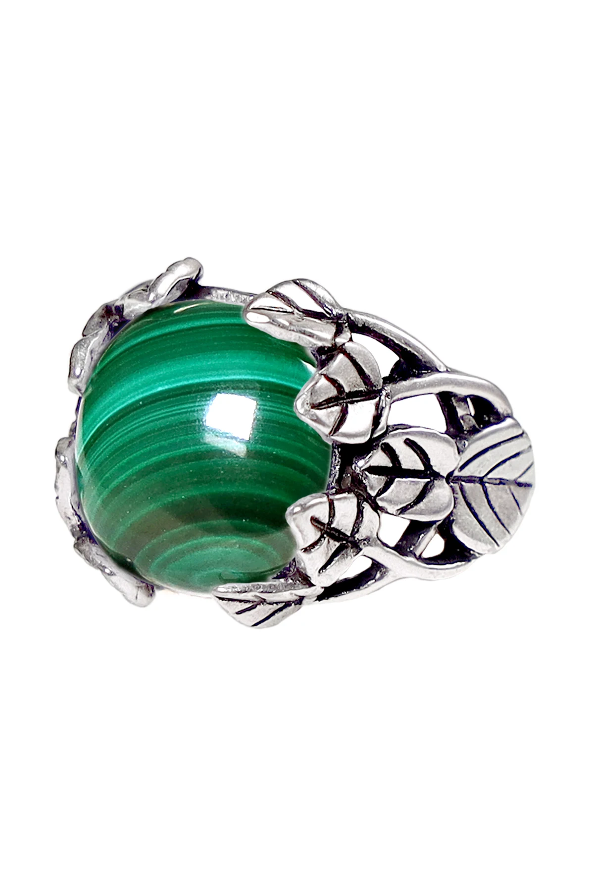 

Gemstone Malachite Garden Ring Hand Carved Crafts Gemstone Jewelry Gifts for Women Men