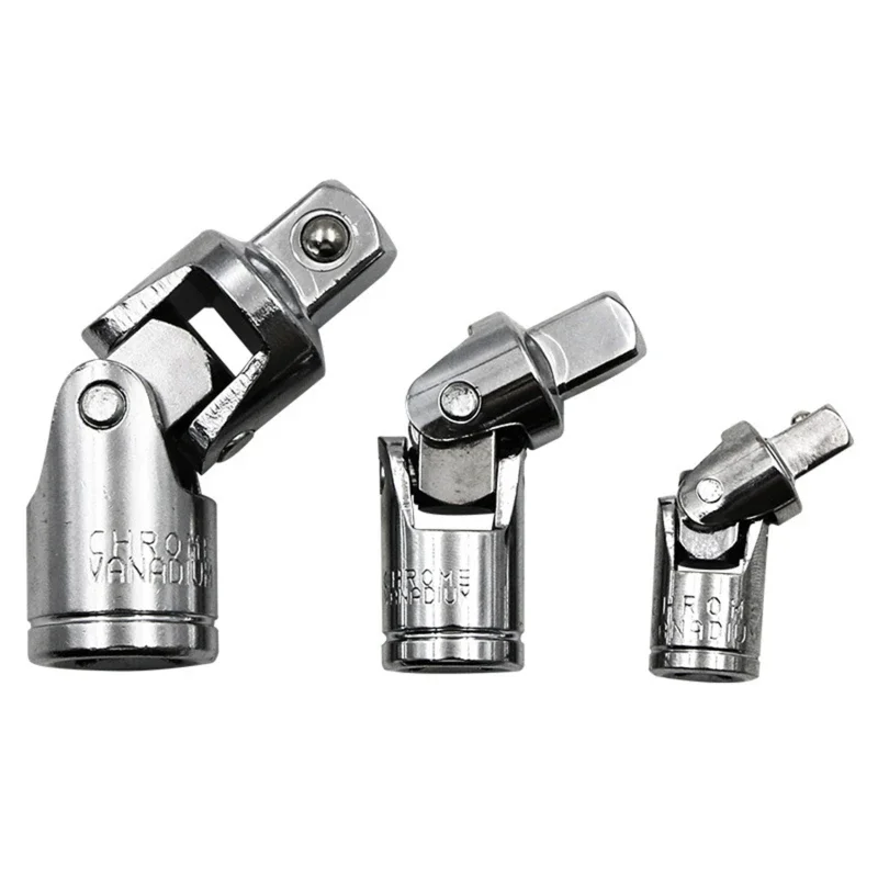 1PC/3PCS Universal Joint Set Ratchet Angle Extension Bar Socket Adapter Manual And Pneumatic Bendable Adapter Socket Tools NEW