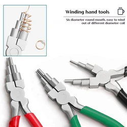 1pc Iron Wire Looping Jewelry Pliers, 6-in-1 Bail-Making Pliers, With Non-Slip Comfort Grip Handle, For Loops Making Tool