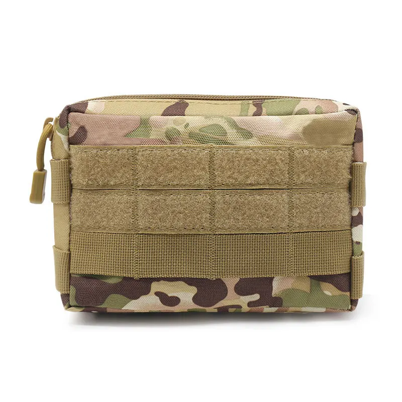 Tactical Molle Waist Pack 600D Waterproof Camo EDC Tool Bag Multifunctional Phone Card Holder Outdoor Camping Commuting Utility