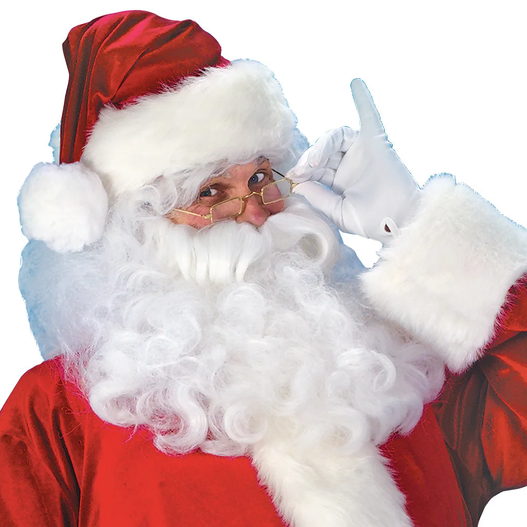 Santa Claus Cosplay Costume Clothes Dressed At The Christmas Men Christmas Suit Warm Adults Xmas Santa Claus Suit