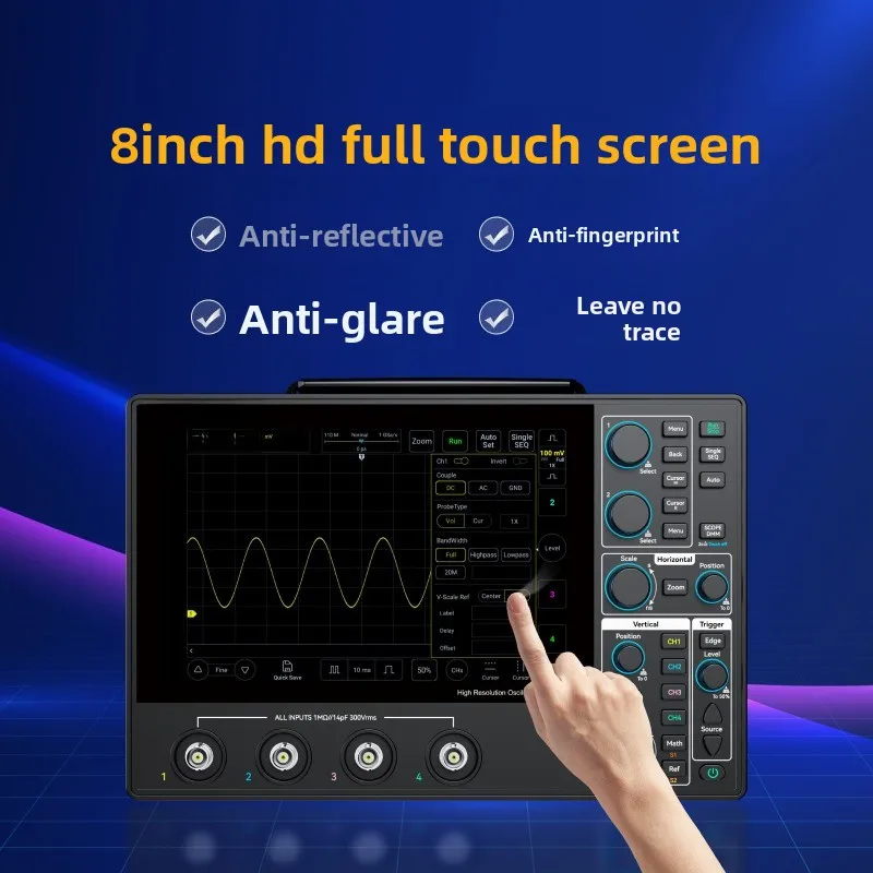 12Bit portable small handheld digital oscilloscope MHO14-200M bandwidth 4 channels