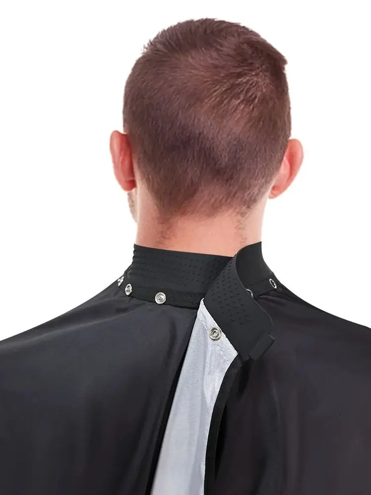 Waterproof Barber Cape Silicone Neckline Ceremonial Dress Haircut Cloth Hidden Buckle Hairdressing Coat Hairdress Gown Supplies
