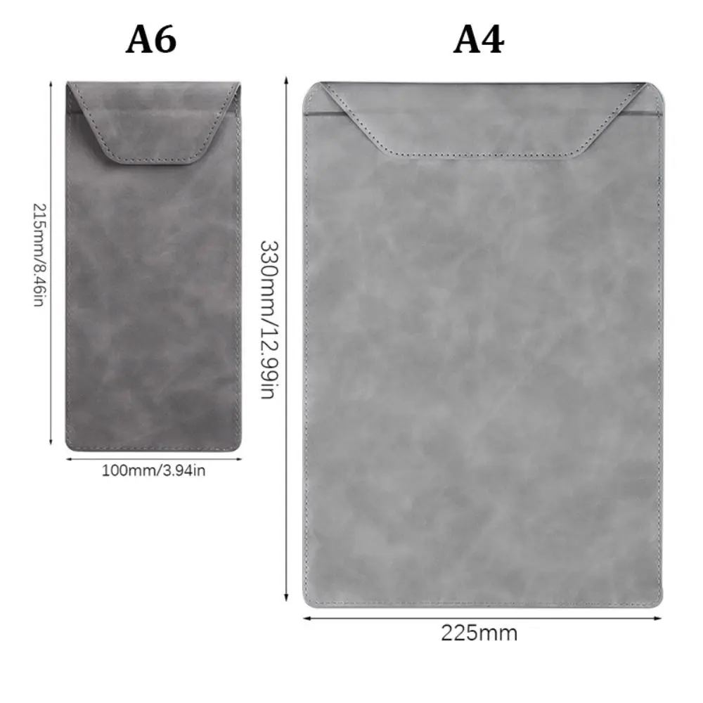 PU Leather Menu Wine Holder Invisible Magnetic Buckle Pen Insert Clipboard Document Clip Waterproof Bill Holder Restaurant