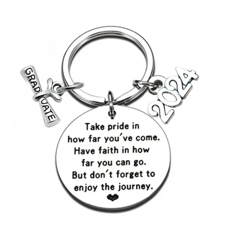 2024 New Graduation Ceremony Keychain Graduation Certificate Graduation Souvenir Class Badge Keychain