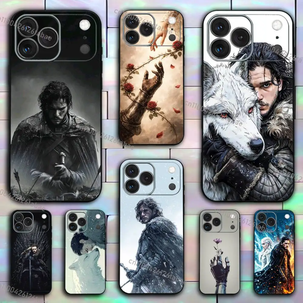 

INS J-JonS S-Snow Clear Silicone Case for iPhone 17,16,15,14,13,12,11,Pro,Max,Mini,XS,X,8,Plus Shockproof Black Cover