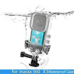 45M Underwater Diving Housings For 360 X3 Waterproof Case Protective Box Shell For Insta 360 ONE X3 Panoramic Camera Accessories